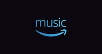 the amazon music logo on a black background