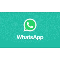 whatsapp logo on a green background