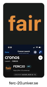 a screen with the word fair on it