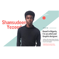 shahsudeen yeeded - based in nigeria, i'm a graphic designer