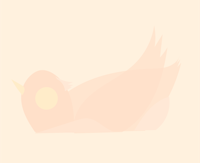 a pink bird laying on a beige background