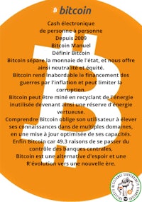 a poster with the words bitcoin on it