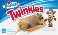 a box of hostess twinkies with a dog on it
