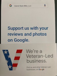 support your reviews and photos on google veteran led business