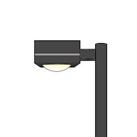 a black street light with a white background