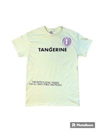 a t - shirt with the words tangerine on it