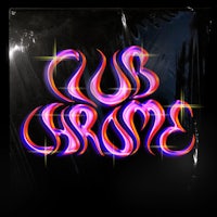 a black background with the word club chrome on it