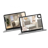 two laptops with the words multiple rooms on them
