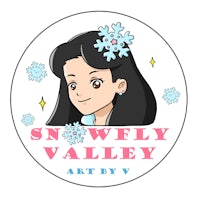 snowy valley art by v