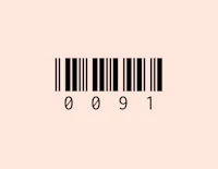 a barcode on a pink background