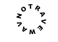 a black and white logo with a circle in the middle