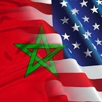 two american and moroccan flags