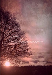 the sun is setting behind a tree with the word dream in the background
