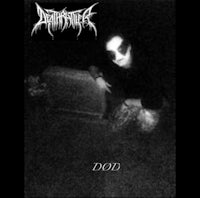 a black and white image of a man kneeling in front of a grave