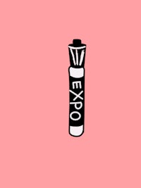 a pink background with the word expo on it