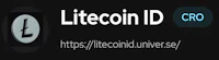 litecoin id logo on a black background