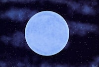 an image of a blue ball in the sky