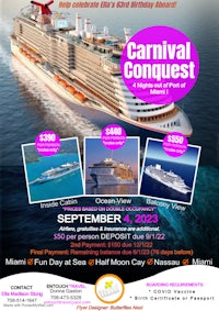carnival conquest cruise flyer