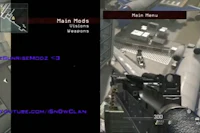 a screenshot of a video game with a gun in it
