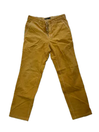 a pair of yellow pants on a black background
