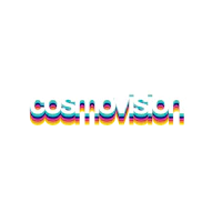 cosmovision logo on a black background