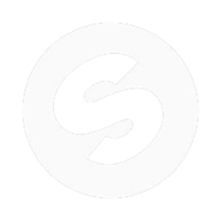 a black and white logo with the letter s