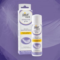 pur ved sensitive deodorant with feathers on a purple background