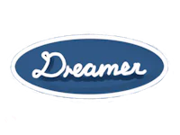 dreamer logo on a black background