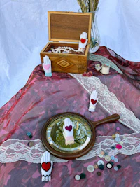 a plate with a heart on it on a table