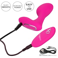 a pink sex toy with a cord attached to it