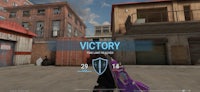 a screenshot of a game with the word victory on it