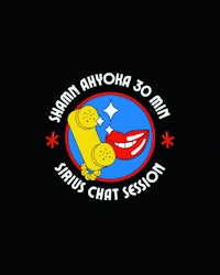 a logo for a house talk show with a smiley face on it