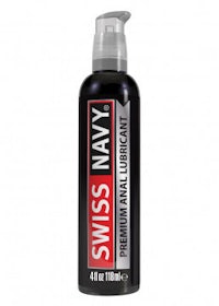 a bottle of navy swiss shaving cream
