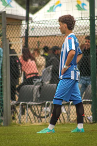 a man standing on a soccer field