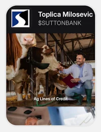 topica miloevi bank a year of credit sticker