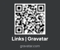linksgravatar qr code on a black background