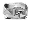 an image of a silver triangle on a white background