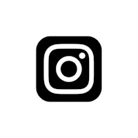 a black and white instagram icon on a white background