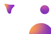 a purple, orange, and yellow sphere on a black background
