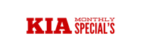monthly kia special's logo on a black background