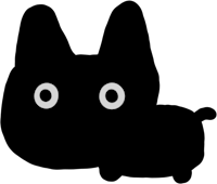 two white circles on a black background