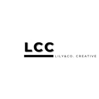 a black and white logo for lcc creative
