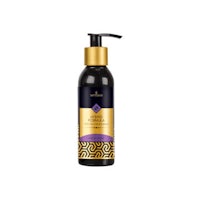 a bottle of black and purple body wash