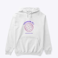 a white hoodie with the word venus on it