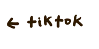 the word tiktok is written on a black background