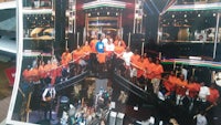 a photo of a group of people on a cruise ship