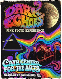 a poster for the dark echoes experience at cain center for the arts