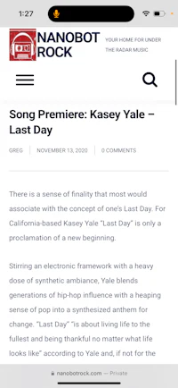 nanobot rock song premiere kassy vale day screenshot