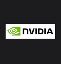 the nvidia logo on a black background