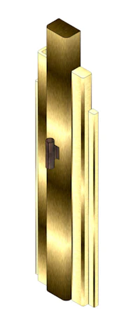 a 3d model of a brass door